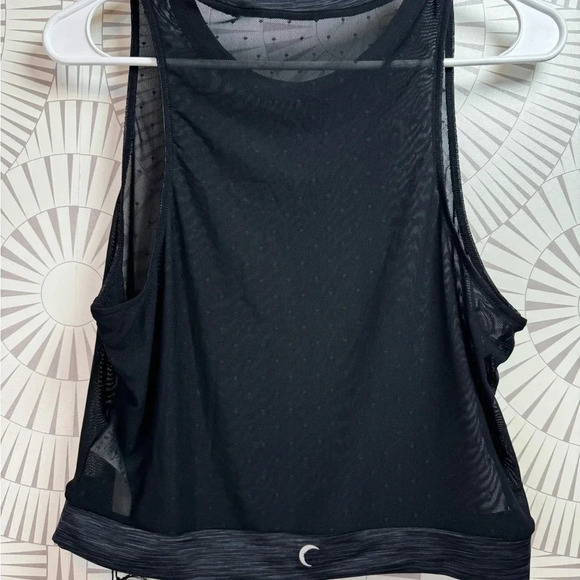 Zyia NWT Women Black Mesh Crop Top‎ XL - Picture 5 of 7